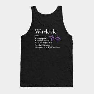 DnD Warlock Class Definition Tank Top